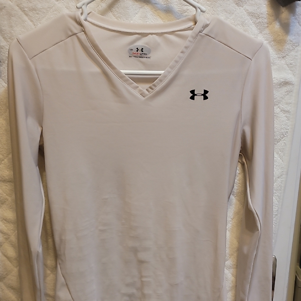 Under Armour Cream Long Sleeve Top